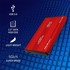QOLTEC Kućište za disk 2.5" SATA HDD/SSD, USB 3.0, crvena
